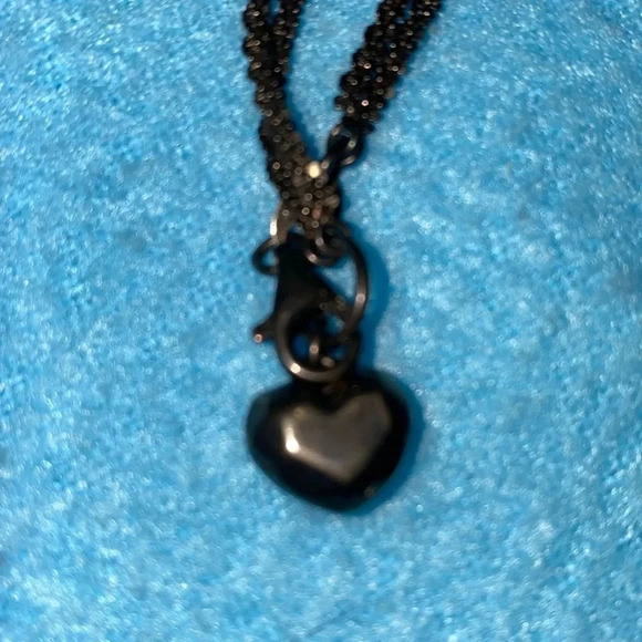 MILOR ITIALY .925 chocolate vermeil sterling silver chain puffy heart anklet - Picture 5 of 7
